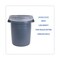 Boardwalk 33 in. x 39 in. 33 gal. 0.6 mil Perforated Roll Low-Density Waste Can Liners - White (150/Carton)